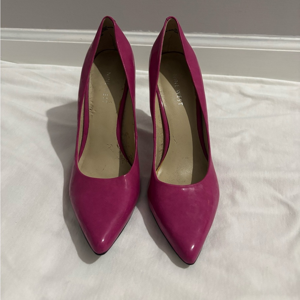 Hot pink pumps